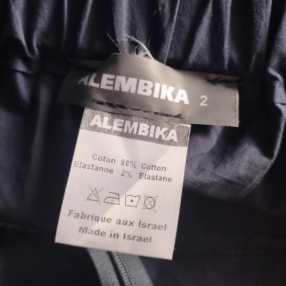 Alembika Black Stretch Cotton Barrel Leh Cargo Pocket Pants 2 M - Picture 5 of 7